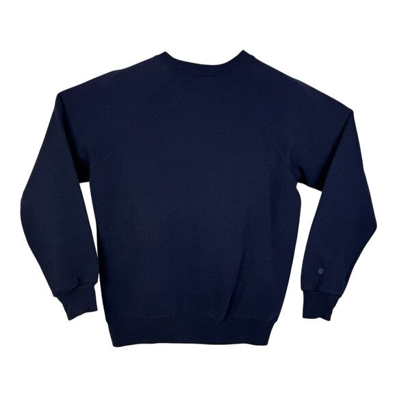 Vintage Lee Denim Large Crewneck Sweatshirt 70s 80s Made in USA Navy Blue - Picture 4 of 11